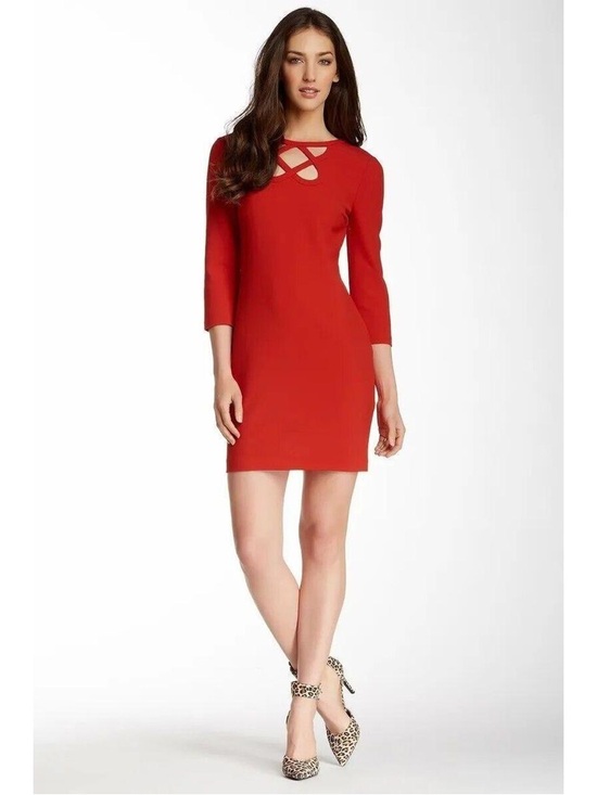 Diane Von Furstenberg Dresses & Skirts - Diane von Furstenberg Red Sheath Dress Size 8